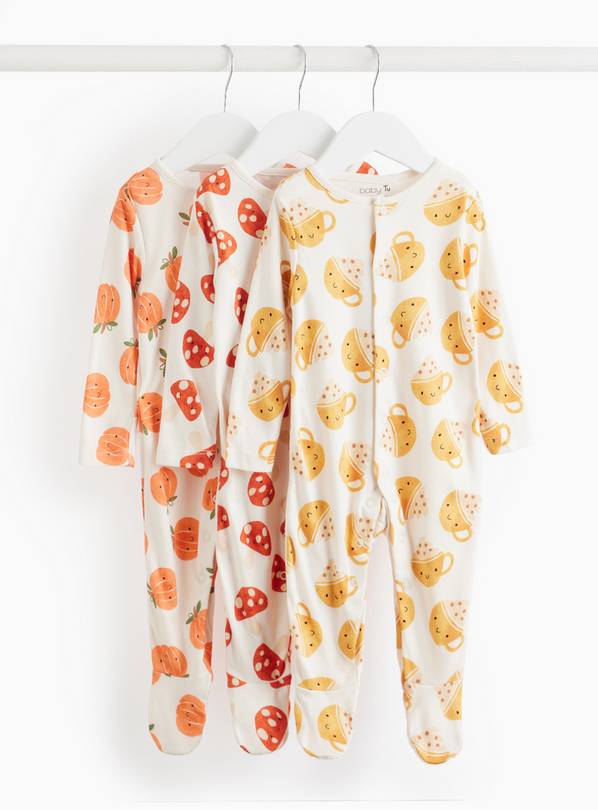 Halloween Printed Sleepsuit 3 Pack  18-24 months